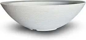 Vaso Bacia Grande Polieitleno Decorativo Planta Rosa do Deserto Cactos Suculentas N4 (Branco)