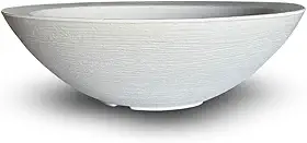 Vaso Bacia Grande Polieitleno Decorativo Planta Rosa do Deserto Cactos Suculentas N4 (Branco)