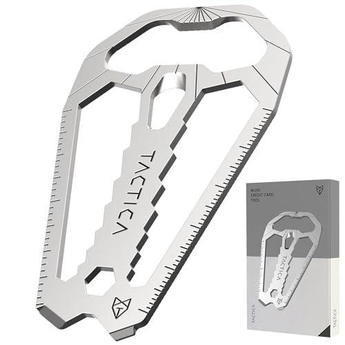 EDC Credit Card Multitool | Wallet-Sized 23-in-1 Multitool Card with Bottle Opener, Universal Wrench Set, 1/4" Bit Socket, Cord Cutter, Pry Bar, Screwdriver, Scraper, Metric & Imperial Ruler, and More -  TACTICAGEAR PTY LTD., 9356020000140