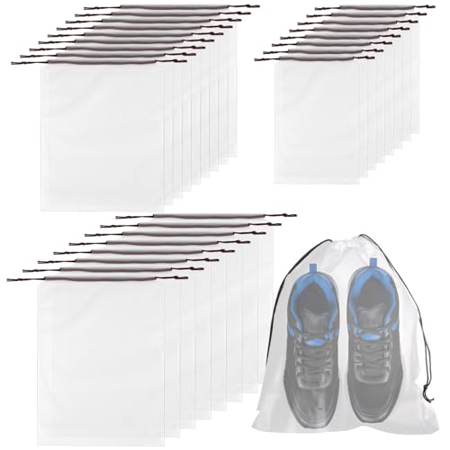 24 Piezas Bolsa de Viaje para Zapatos, Bolsas de Zapatos Impermeable Bolsos de Almacenamiento para...