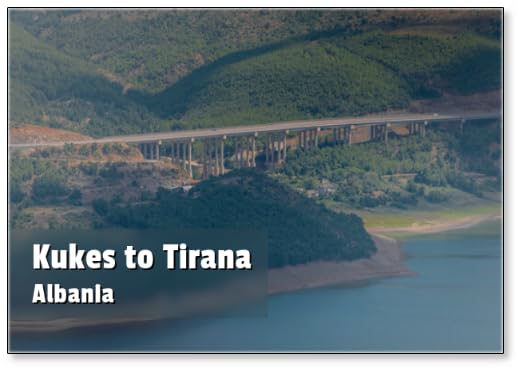 New Motorway in Norhtern Albania Leading from Kukes to Tirana Replacing SH5 Road Leading Over Montanious Terrain., Fridge Magnet