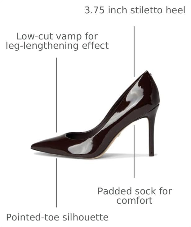 Image of Sam Edelman Women's Hazel Pump Rich Chocolate Patent
