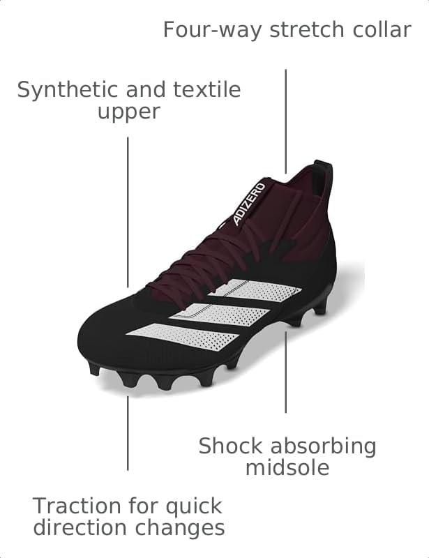 Image of adidas Unisex Adult Adizero Impact American Football Shoes