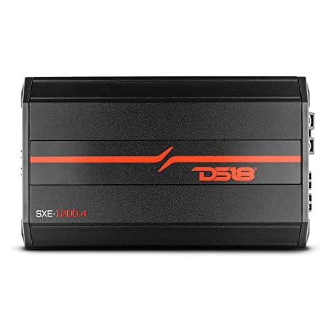 DS18 SXE-1200.4/BK Car Amplifier Stereo Full-Range Class A/B 4-Channel 60x4 RMS @4 OHM 1200 Watts - Powerful and Compact Amp for Speakers in Car Audio System Cover