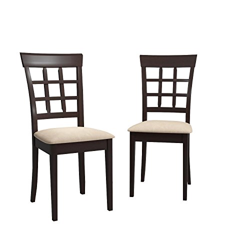 Gabriel Wheat Back Side Chairs Cappuccino and Beige (Set of 2)
