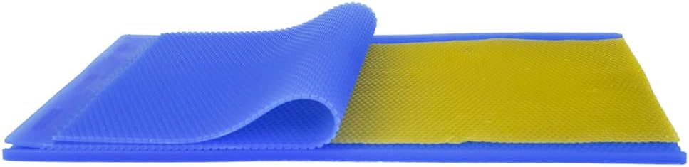 Silicone Beeswax Mold Flexible Beeswax Foundation 2 Sheets Press Embosser Machine Bee Keeping Supplies Nest Box Nest Foundation Making Mold Beeswax Sheets Honeycomb Sheets Making Mold(Blue)