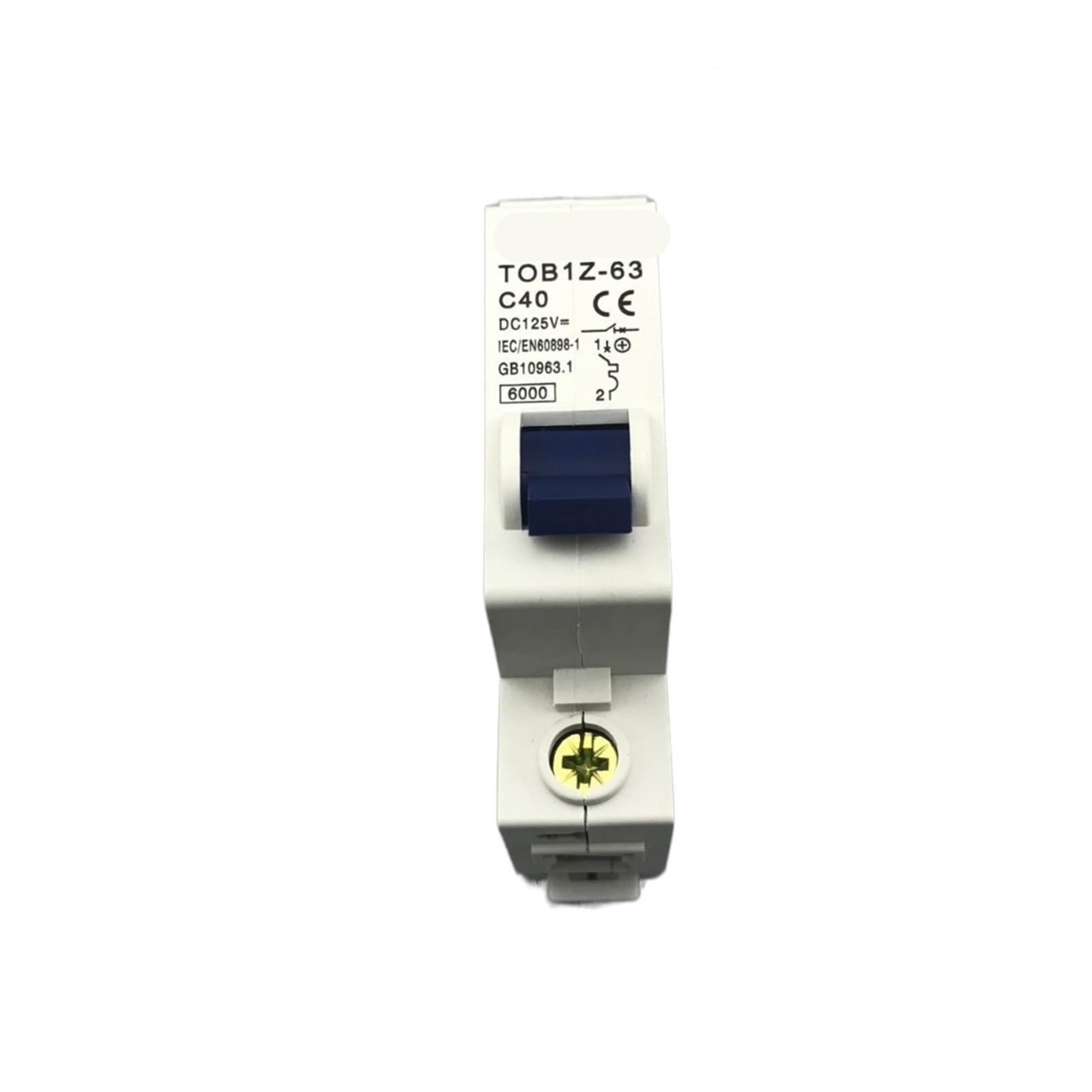 Disjoncteur DC 125V 40A courbe C protection court-circuit panneau photovoltaïque batterie
