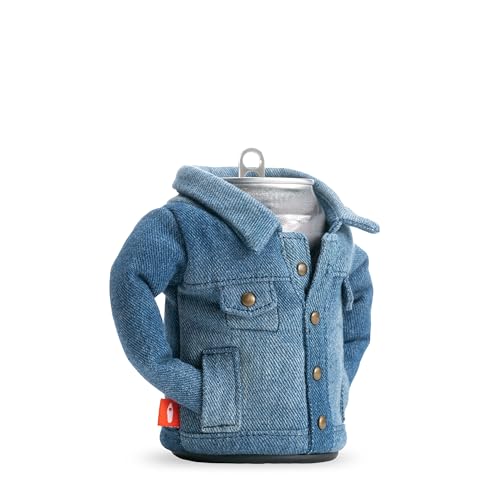 Puffin - The Denim Beverage Drinkware, Insulated Can Cooler (Blue Denim, The Denim) - Thumbnail 2