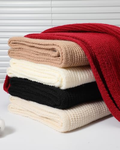 Womens Winter Scarf Cold Weather Thick Warm Cable Knit Wraps Chunky Large Soft Long Scarves4