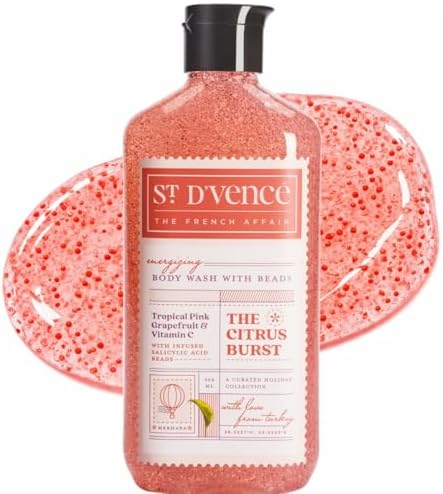 ST. D'VENCÉ Citrus Burst Vitamin C Body Wash Shower Gel With Grapefruit | Brightening De Tan Body Wash For Men & Women | Sls Free- 300 ml