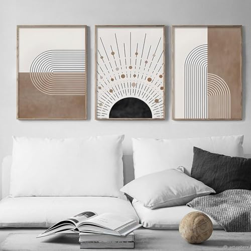 Peintures murales géométriques minimalistes de qualité supérieure sur toile - 4