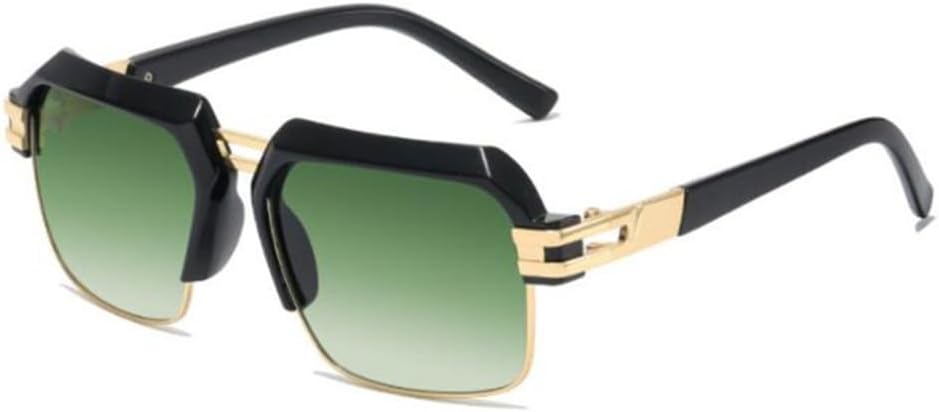 Metal frame dark lens half - frame sunglasses women alloy wrap rimmed glasses men's