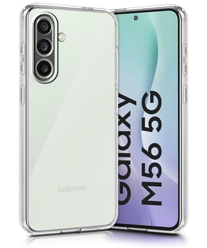 Image of WOW IMAGINE Transparent Back Cover Case for Samsung Galaxy M56 5G | Galaxy F56 5G | Raised Bumps for Full Device & Camera Protection Shockproof TPU Silicone Mobile Case - Transparent