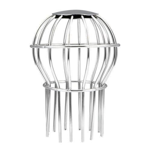 SEWOART Protector de Canalón en Reja Cubiertas para Bajantes Filtro de Drenaje del Techo Protector Globo de Acero Inoxidable Mantiene el Bloqueo de Hojas o Desechos