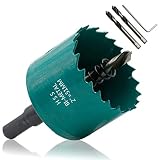 Qjaiune 51mm/2" Hole Saw BI-Metal Heavy Duty Hole Cutter for Wood Cornhole Boards Plastic Drywall Fi