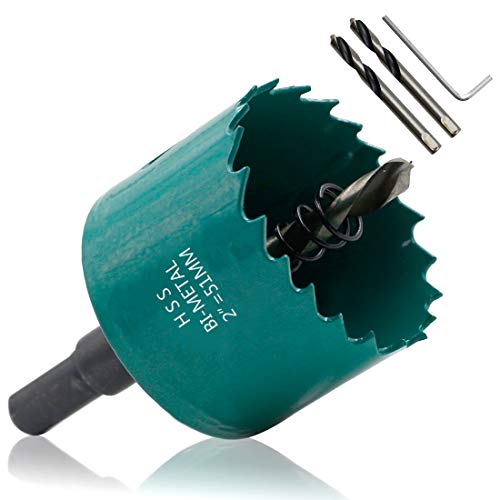 Image of 51mm /2 inch Hole Saw BI-Metal Heavy Duty Hole Cutter for Wood Cornhole Boards Plastic Drywall Fiberboard