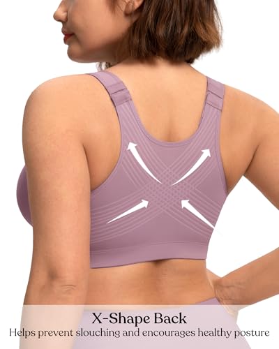 Image of HSIA Posture Bras for Women - Front Closure Bra for Women No Underwire Back Support Plus Size Full Coverage Bra