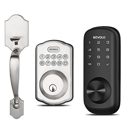 Revolo Smart Lock For Front Door, Wifi Door Lock, Smart Deadbolt, Electronic Keypad Deadbolt, Keyless Entry Door Lock (Re001-3+Wfp01) #TOP23