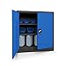 Armadio da Ufficio C001B Archivio per Officina in Metallo Verniciato a polvere Chiudibile 92,5 cm x 90 cm x 40 cm (Antracite-Blu)