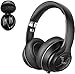 Tribit XFree Tune Bluetooth Headphones Over Ear - Wireless Headphones 40 Hrs Playtime, Hi-Fi Stereo Sound with Rich Bass, Built-in Mic, Soft Earmuffs - Foldable Headset with Carry Case, Black
