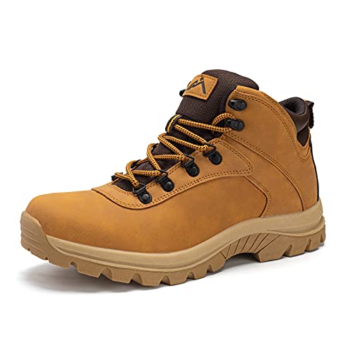 CC-Los Snow Boots for Men Winter Hiking Boots Work Boots Lightweight & All Day Comfort Wheat Size 9.5-10