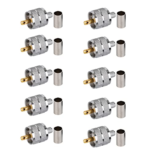 Fiche UHF mâle PL259 robuste pour câblage coaxial de précision RG8X