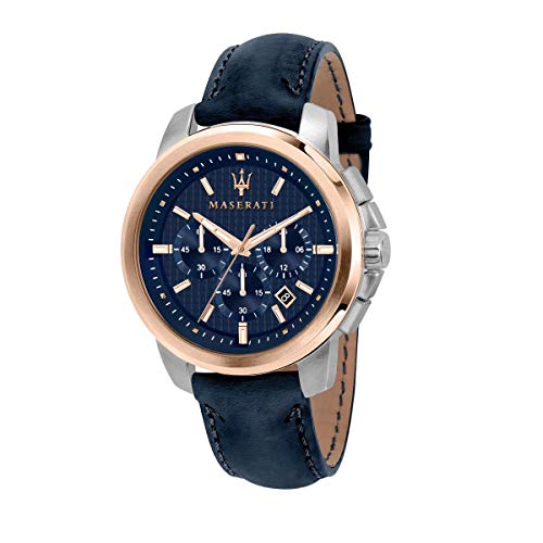 Maserati Successo Reloj Hombre, Cronógrafo, En Acero, Pvd Oro Rosa, Cuero - R8871621015 Maserati Successo Reloj Hombre, Cronógrafo, En Acero, Pvd Oro Rosa, Cuero - R8871621015