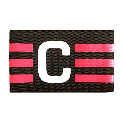LEAQU Football Soccer Captain Armband Competition Sports Match Leader Arm Band Badge and Anti-Drop Design for Adult and Youth,Many Colour for Multiple Sports Black