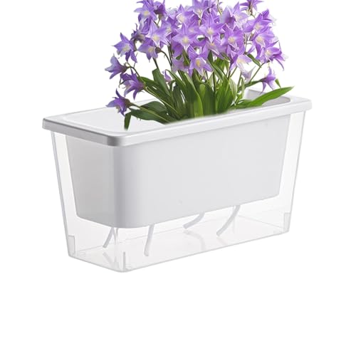 Vaso per piante autoirrigante, fioriera per ortaggi da balcone, rettangolare, per coltivare il balcone, per davanzale della finestra