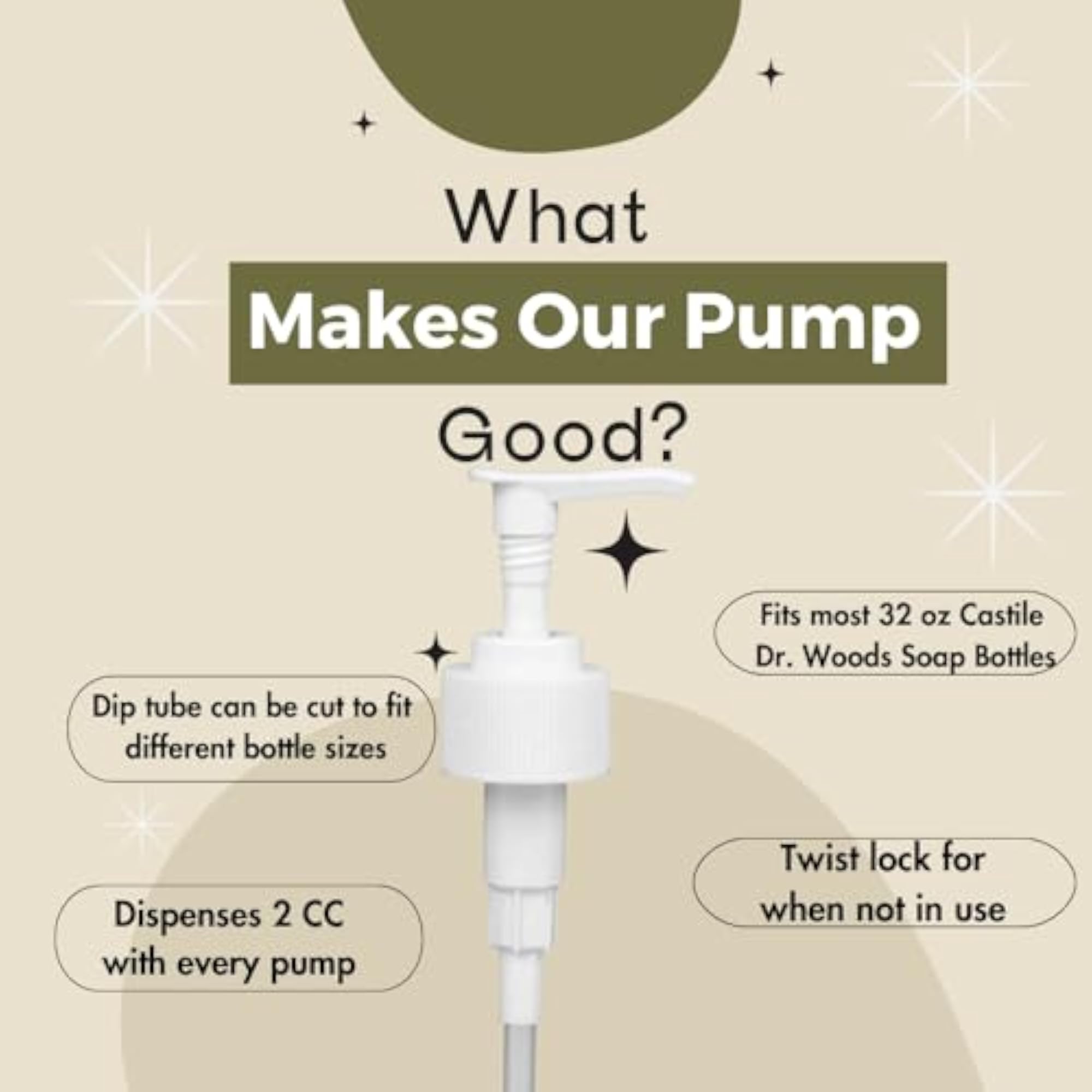 White Soap and Lotion Pump (6 Pack)
