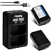 Miady NP-FZ100 Batteries and Dual LCD Charger Set Compatible with Sony A7III, A7RIII, A9, A9R, A9S, A6600, 2500mAh 18.5Wh