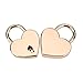 2 Set Heart Shape Padlock, Rose Gold Heart Love Padlocks with Key for Luggage Handbag Diary