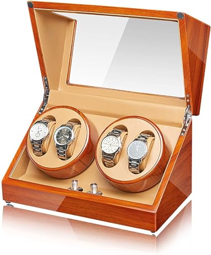 FENOKD Watch Winder Apple Wood Watch Winding Box Household Watch Shaker Automatic Mechanical Watches Winder High-end Solid Wood