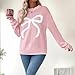 Womens Fuzzy Sweaters for Christmas Graphic Plush Sweater Warm Winter Fluffy Pullover Tops Trendy Xmas Fleece Jumper