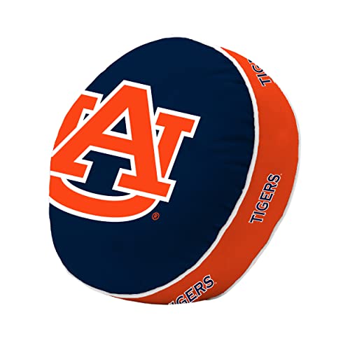 Logo Brands NCAA Auburn Tigers Puff Pillow – Plush, Soft, Stretchy with Team Color Design