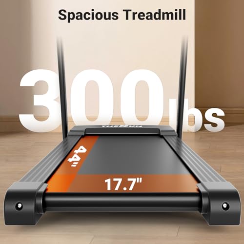 Image of THERUN Home Treadmill with Incline 15% Auto Adjust, 3.0 HP Treadmill with LED Strip, Heart Rate Monitoring Incline,16.5 inch Wider Running Belt