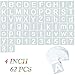 Canvall 62 Pezzi Stencil Lettere Alfabeto e Stencil Numeri 10.1 cm, per Pittura, Decorazione Artigianale, Progetti Artistici Scolastici, Riutilizzabili su Legno Parete Tessuto Lavagna Roccia Vetro