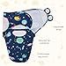 PHF 100% Cotton Baby Swaddle Sleep Sacks for Newborn, 3 Pack Baby Swaddles 0-6 Months for Baby Boys and Girls, Swaddle Sack Easy Adjustable, Baby Swaddle Blanket Wrap, Baby Essentials (Space)