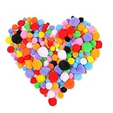 Package includes: 100 pcs Pom Poms Craft Making Assorted Sizes 10mm-30mm.