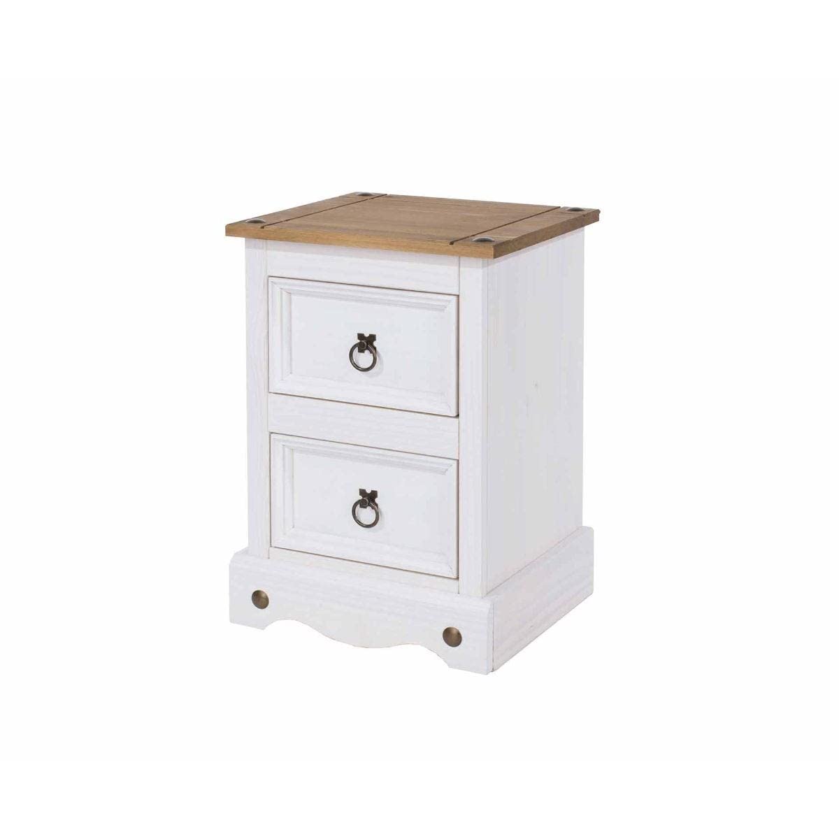 Core Products Grey Corona 2 Drawer Petite Bedside Cabinet (Grey)