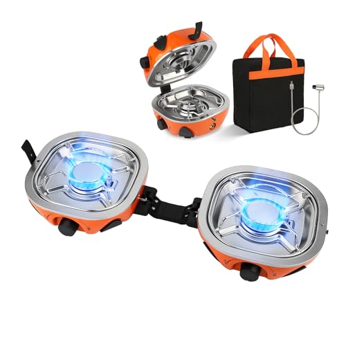 INFOOD Propane Camping Stove 20,000 BTU - Portable 2 Burner