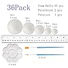 FFchuanhe 36Pack Craft Foam Balls Assorted Sizes (1-2.4 in), Foam Balls for Arts and Crafts, Christmas, School Craft Project and Holiday Party #1
