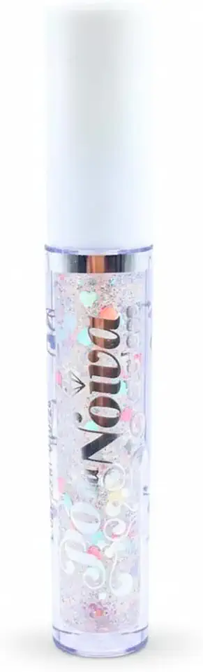 Batom Lip Gloss Labial Pó de Noiva com Glitter – Brilho Intenso, Efeito Luminoso, Longa Duração, Maquiagem para Festas e Eventos