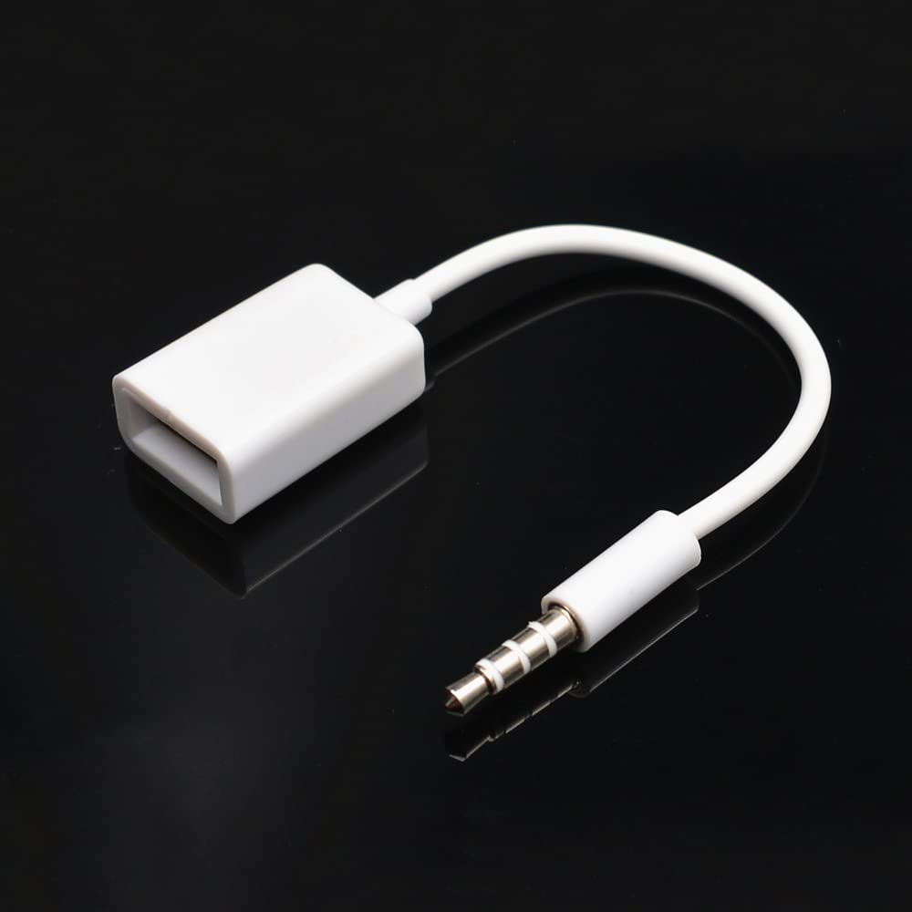 3,5 Mm Naar USB-stekkeradapterkabel - Verdikte Kabel, Waterbestendig - Voor Autoradiosystemen En Externe U-schijven