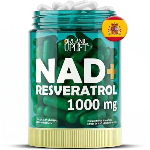 Nad Resveratrol Puro 1000 Mg, Nad Liposomal Para Hombres Y Mujeres, Nicotinamide Riboside, Cápsulas De Nad Plus De Alta Pureza, Probado En Laboratorio, Suministro Para 3 Meses 90 Cápsulas