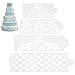 4PCS Torta Tappetino per Goffratura Stencil Spray per Torte Set Stencil Decorazioni per Torte Nuziali Stencil per Decorazione di Torte in Plastica Stencil Torta Pizzo Stencil Torte Motivo a Fiori