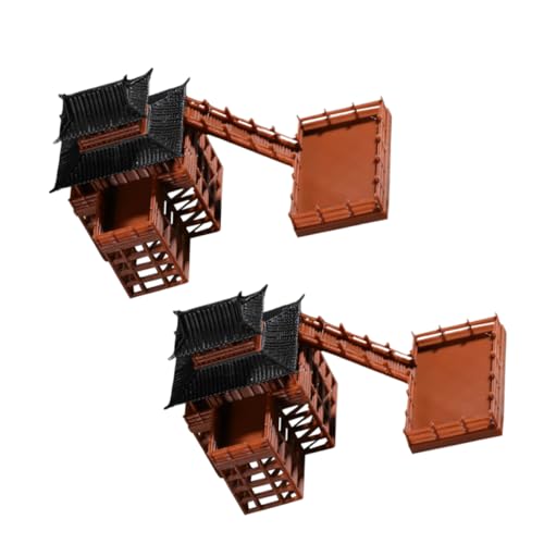 UPKOCH 2piezas Mini Estatuas De Pagoda para Jardín Japonés Decoración De Bonsái Accesorios De