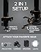 PropVue Universal Projector Mount - Adjustable Ceiling or Wall Mount for Office & Home Mini Projectors - Full Motion, Easy Installation, 360° Swivel, Extendable Length 13.8