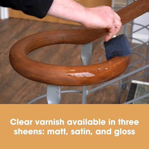 Wood Varnish - 250ml - Fast Drying, Clear Varnish for Wood - Low Odour, Water-Based Varnish - Protects Interior Wood from Scratches and Stains- Satin - Image 5