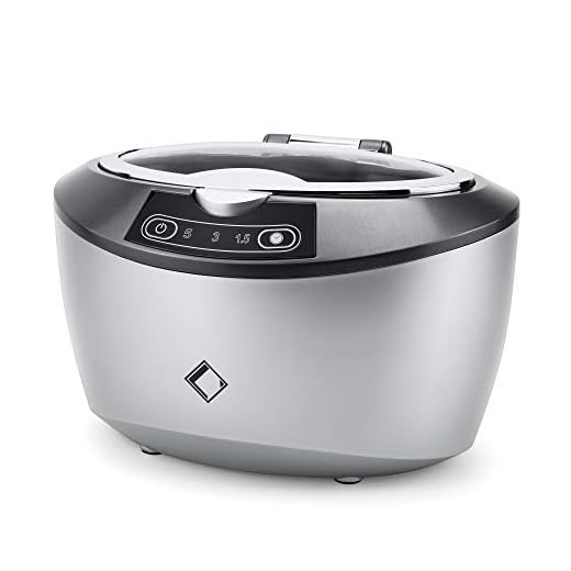 Life Basis Professional Ultrasonic Cleaner, 42KHz Sonic Cleaning Stainless Steel 750ML Automatic Timer Cleaner for Jewelry Glasses Rings Coins Watches Professional for Home (Grey White)